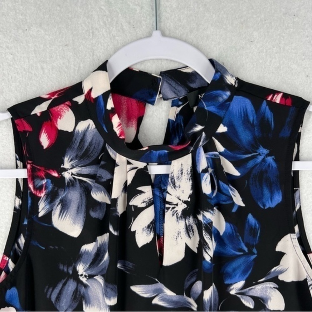 Nine West‎ Womens Size S Floral Print Chiffon Sleeveless Blouse - Picture 3 of 8